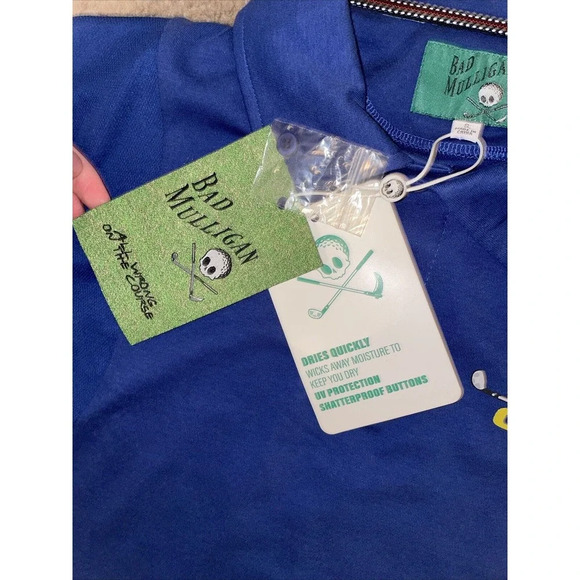 Men’s Bad‎ Mulligan Golf Polo NWT Navy with UV PROTECTION ($68) - Picture 6 of 6